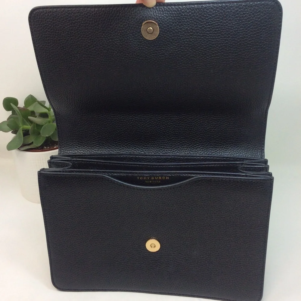 ✨Authentic Tory Burch Britten Adjustable Shoulder Bag Purse Crossbody Leather - Picture 8 of 16